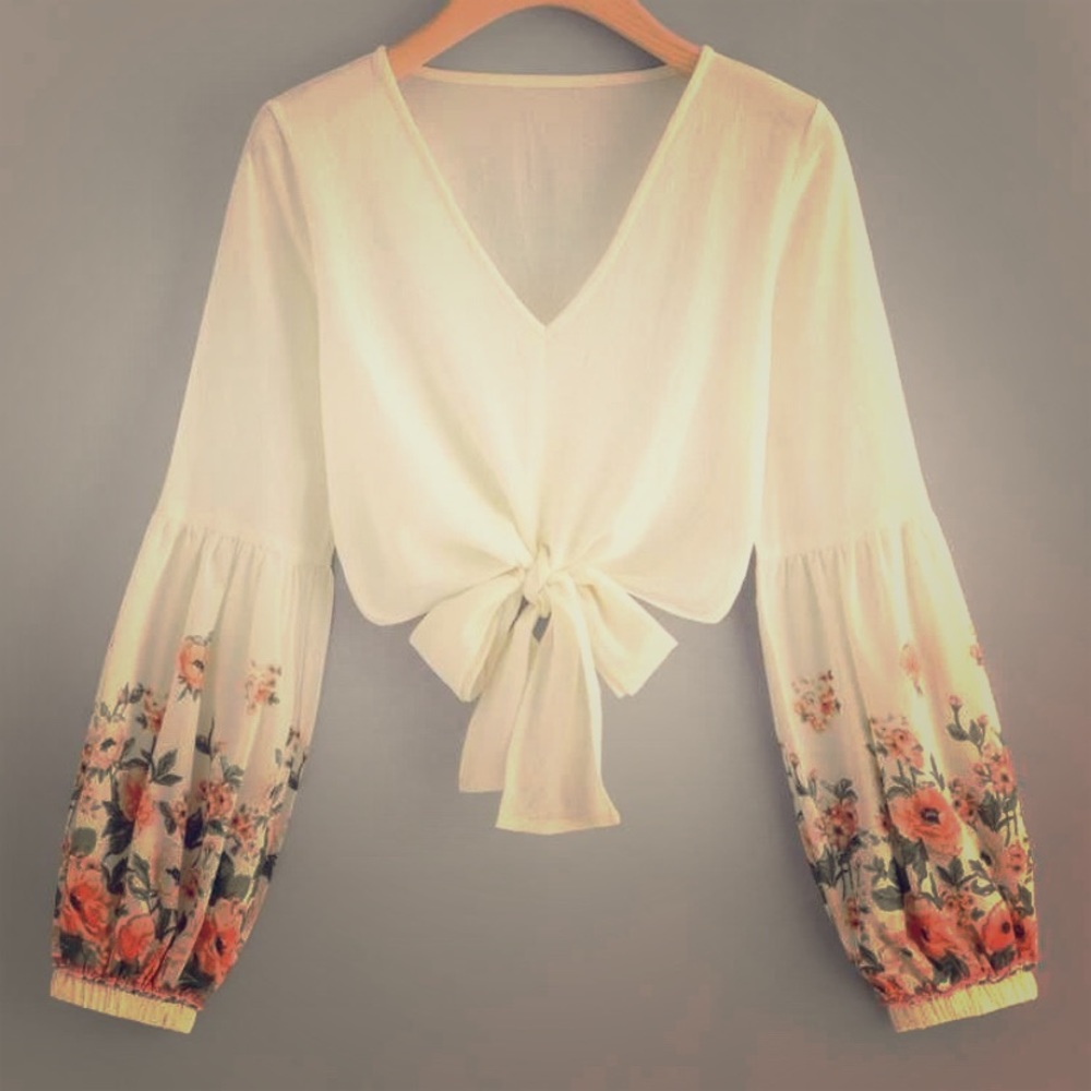 Flower pattern sleeves